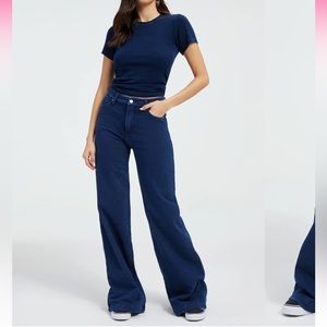 Good American Jeanius Jeans/Sweatpants - NWT